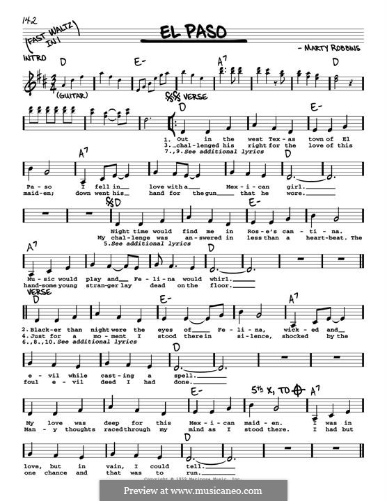 El Paso: Мелодия by Marty Robbins