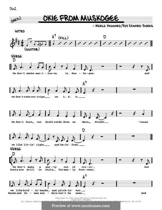 Okie from Muskogee: Мелодия by Roy Edward Burris