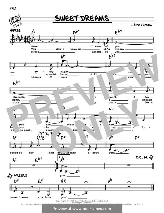 Sweet Dreams (Patsy Cline): Мелодия by Don Gibson