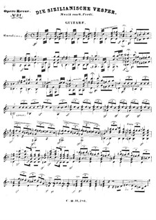 Selected melodies, Op.8: From the Opera 'Die sizilianische Vesper' by Джузеппе Верди