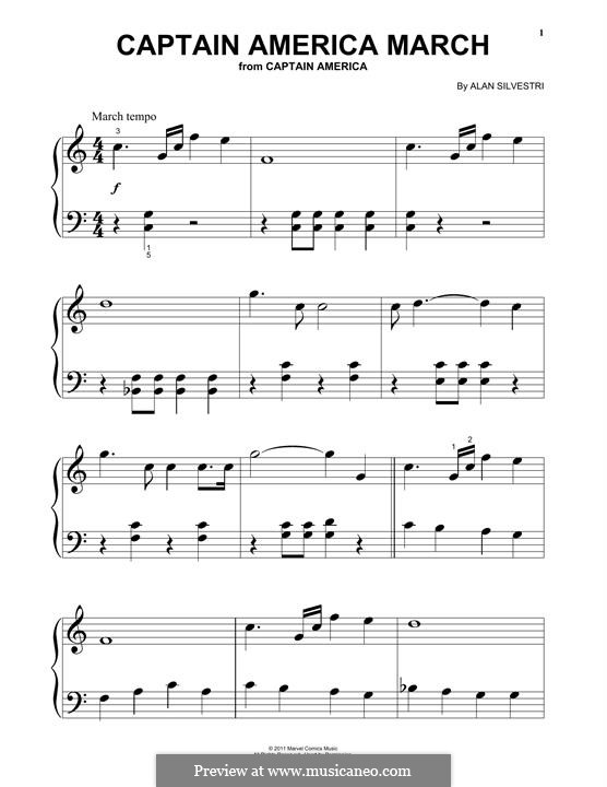 Captain America March: Для фортепиано by Alan Silvestri