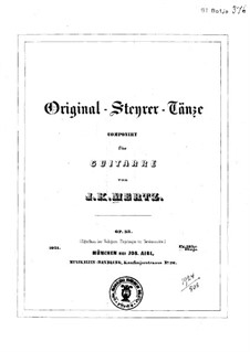 Original Steyrer Tänze, Op.33: Für Gitarre by Иоганн Каспар Мерц