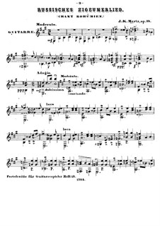 Русская цыганская песня, Op.88: Для гитары by Иоганн Каспар Мерц