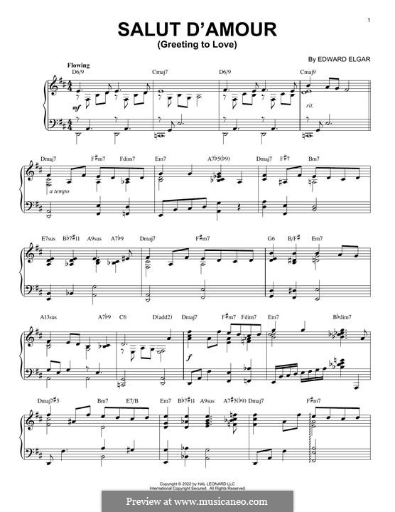Любовное приветствие, Op.12: Для фортепиано (jazz version) by Эдуард Элгар