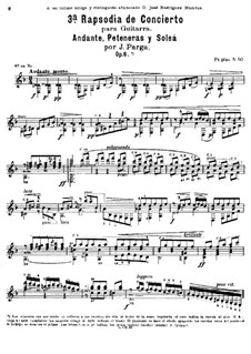 Third Concerto Rhapsody, Op.6: Third Concerto Rhapsody by Juan Parga