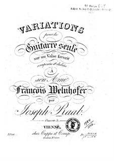 Variations on favorite valse, Op.3: Variations on favorite valse by Йоз. Рааб