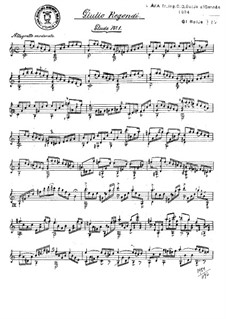 Десять этюдов для гитары: Этюд No.1 by Джулио Регонди