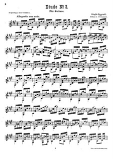 Десять этюдов для гитары: Этюд No.3 by Джулио Регонди