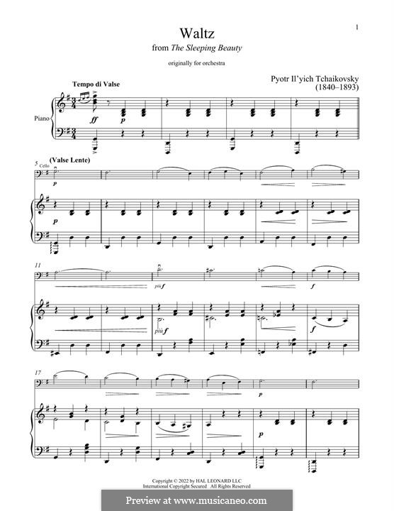 Вальс: Для виолончели и фортепиано by Петр Чайковский