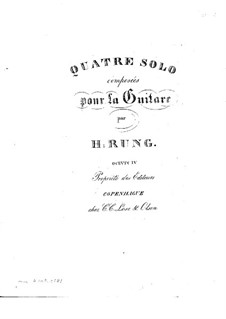 Four Solos for Guitar, Op.4: Four Solos for Guitar by Хенрик Рунг