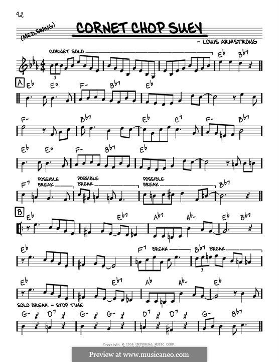 Cornet Chop Suey: Мелодия by Louis Armstrong
