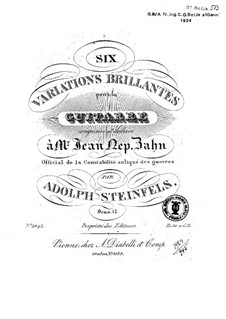 Six Brilliant Variations, Op.17: Six Brilliant Variations by Adolphe Steinfels