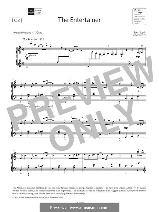 The Entertainer, for Piano: Для одного исполнителя by Скотт Джоплин