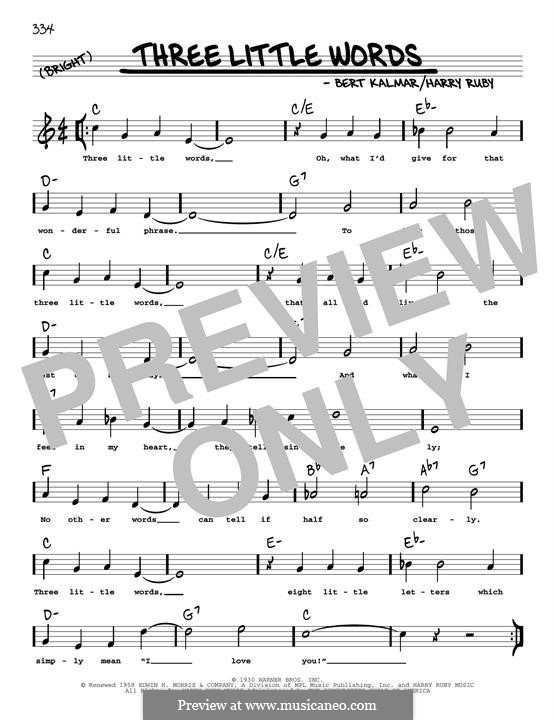 Three Little Words: Мелодия by Harry Ruby