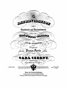 Improvisation oder Fantasie mit Variationen über die 'Krönungs Walzer' (Op.91) von Joh. Strauss (Sr.), Op.449: Improvisation oder Fantasie mit Variationen über die 'Krönungs Walzer' (Op.91) von Joh. Strauss (Sr.) by Карл Черни
