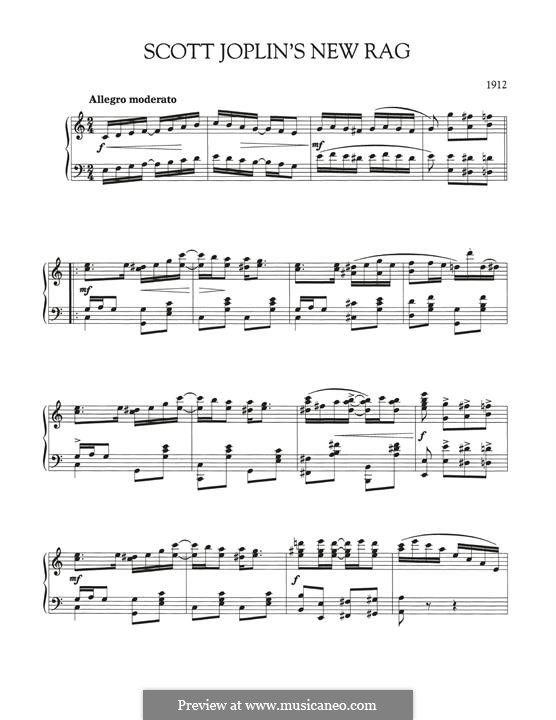 Scott Joplin's New Rag: Для фортепиано by Скотт Джоплин