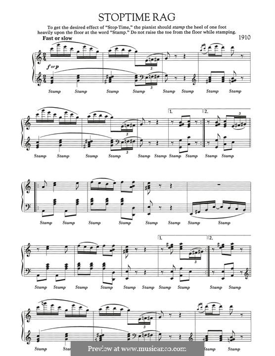 Stoptime Rag: Для фортепиано by Скотт Джоплин