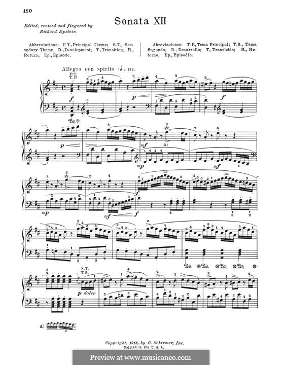 Соната для фортепиано No.9 ре мажор, K.311: Для одного исполнителя by Вольфганг Амадей Моцарт