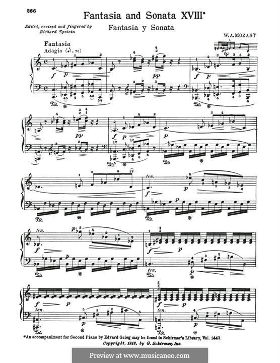 Фантазия для фортепиано No.4 до минор, K.475: Для одного исполнителя by Вольфганг Амадей Моцарт