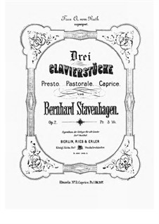 Три пьесы для фортепиано, Op.2: Сборник by Бернхард Ставенхаген