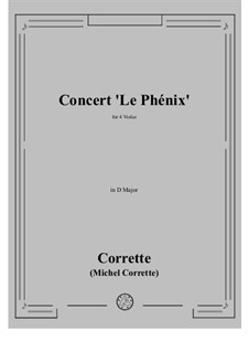 Concert 'Le Phénix' in D Major: For four violas by Мишель Корретт