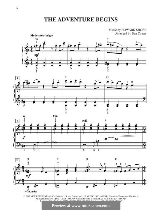 The Adventure Begins (from The Hobbit: An Unexpected Journey): Для фортепиано by Howard Shore