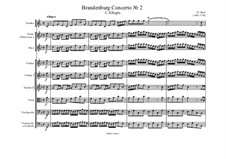 Бранденбургский концерт No.2 фа мажор, BWV 1047: Партитура by Иоганн Себастьян Бах