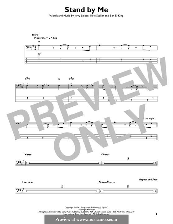 Stand By Me: Для бас-гитары с табулатурой by Ben E. King, Jerry Leiber, Mike Stoller