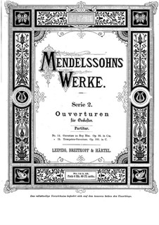 Рюи Блаз, Op.95: Партитура by Феликс Мендельсон-Бартольди