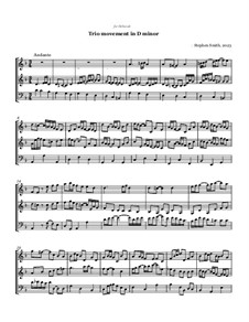 Trio movement in D minor: Trio movement in D minor by Stephen Smith