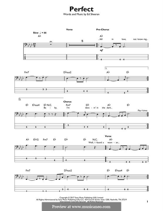 Guitar version: Для бас-гитары by Ed Sheeran