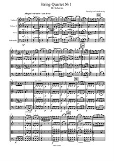 Струнный квартет No.1 ре мажор, TH 111 Op.11: Часть III by Петр Чайковский