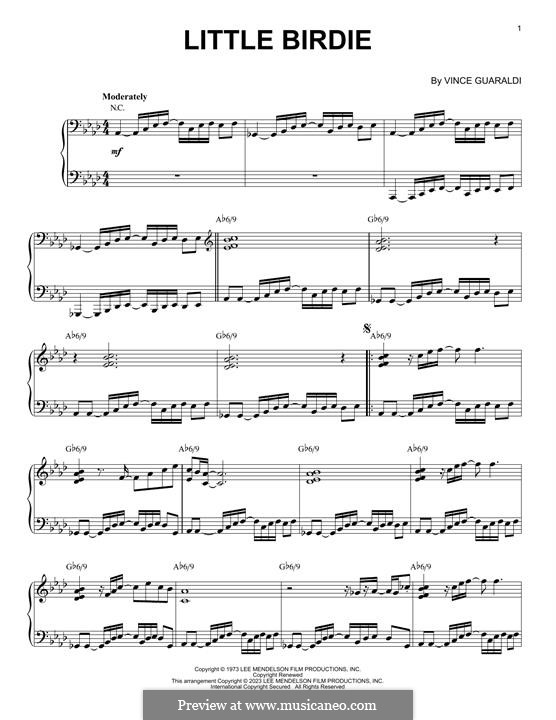 Little Birdie: Для фортепиано (jazz version) by Vince Guaraldi