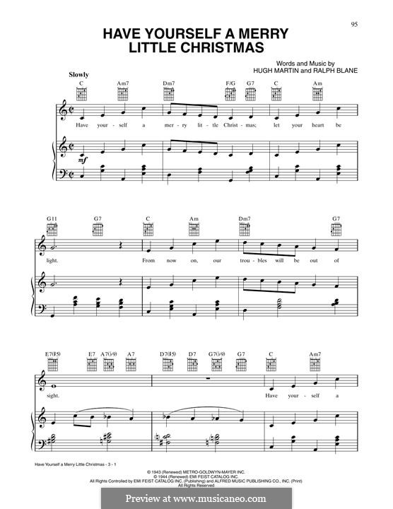 Vocal version: Для голоса и фортепиано или гитары (Frank Sinatra) by Hugh Martin, Ralph Blane