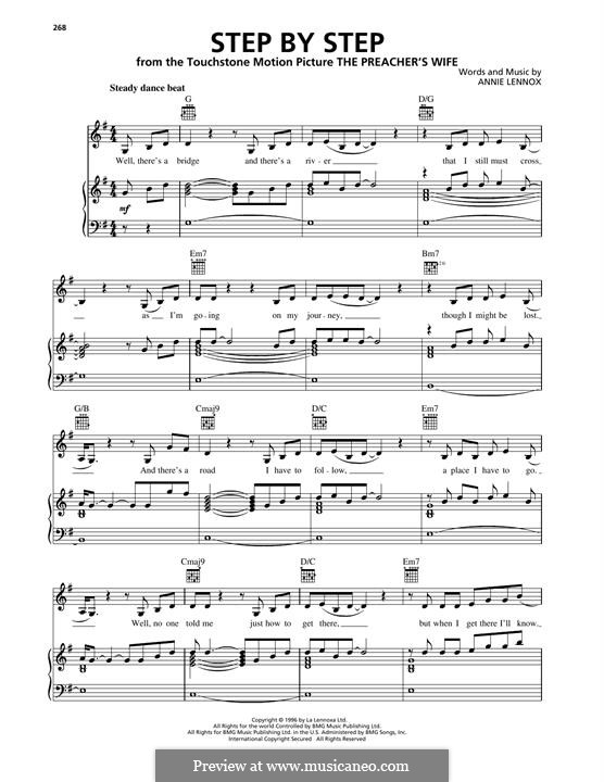 Step By Step (Whitney Houston): Для голоса и фортепиано (или гитары) by Annie Lennox