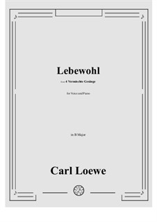 Lebewohl: B Major by Карл Лёве