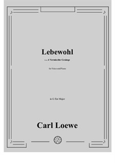 Lebewohl: G flat Major by Карл Лёве