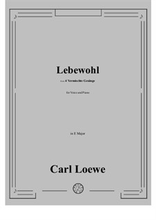 Lebewohl: E Major by Карл Лёве