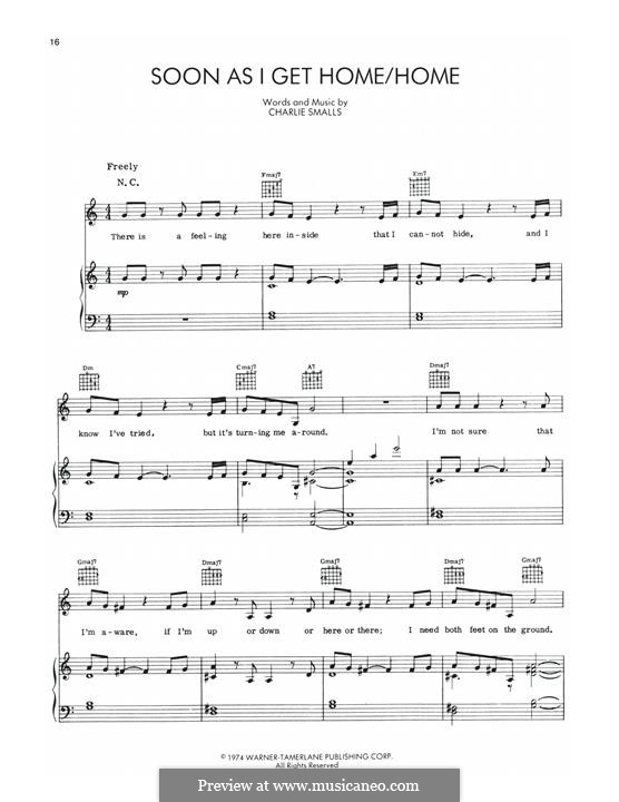 C. Smalls Soon As I Get Home/Home (from The Wiz) ноты на MusicaNeo