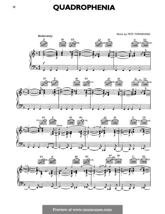 Quadrophenia (The Who): Для голоса и фортепиано (или гитары) by Peter Townshend