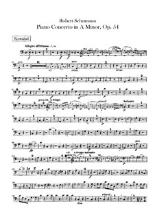 Концерт для фортепиано с оркестром ля минор, Op.54: Партия контрабаса by Роберт Шуман