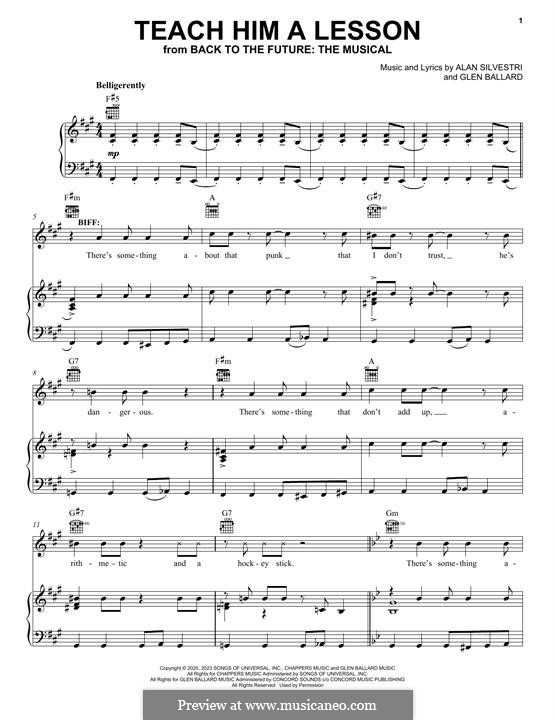 Teach Him A Lesson (from Back To The Future: The Musical): Teach Him A Lesson (from Back To The Future: The Musical) by Alan Silvestri, Glen Ballard