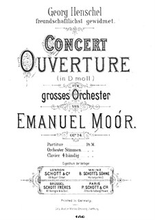 Концертная увертюра ре минор, Op.24a: Концертная увертюра ре минор by Эмануэль Моор