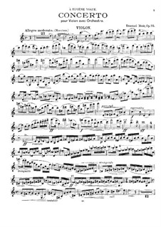 Концерт для скрипки с оркестром No.4, Op.72: Версия для скрипки и фортепиано – партия скрипки by Эмануэль Моор