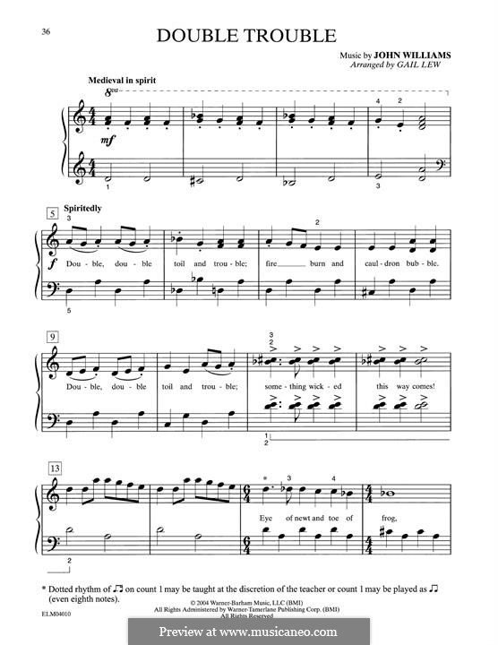 Double Trouble (from Harry Potter): Для фортепиано by John Williams