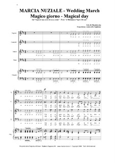 Свадебный марш: Для голосов и органа by Феликс Мендельсон-Бартольди
