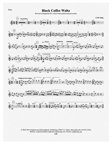 Black Coffee Waltz (revised arrangement for virtual wind quintet and percussion): Партии by J. M. Smig