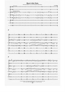 Black Coffee Waltz (revised arrangement for virtual wind quintet and percussion): Партитура by J. M. Smig
