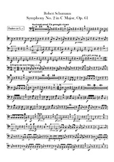 Симфония No.2 до мажор, Op.61: Партия литавр by Роберт Шуман