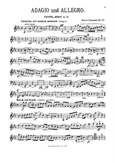 Адажио и Аллегро, Op.70: Сольная партия by Роберт Шуман